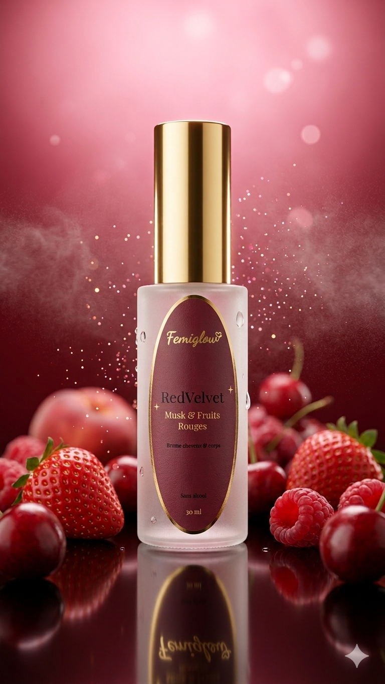 Pack 3 Brumes Parfumées Femiglow – Coco Vanille, Oud Vanille & Musk Fruits Rouges | Sans Alcool - 30 ml