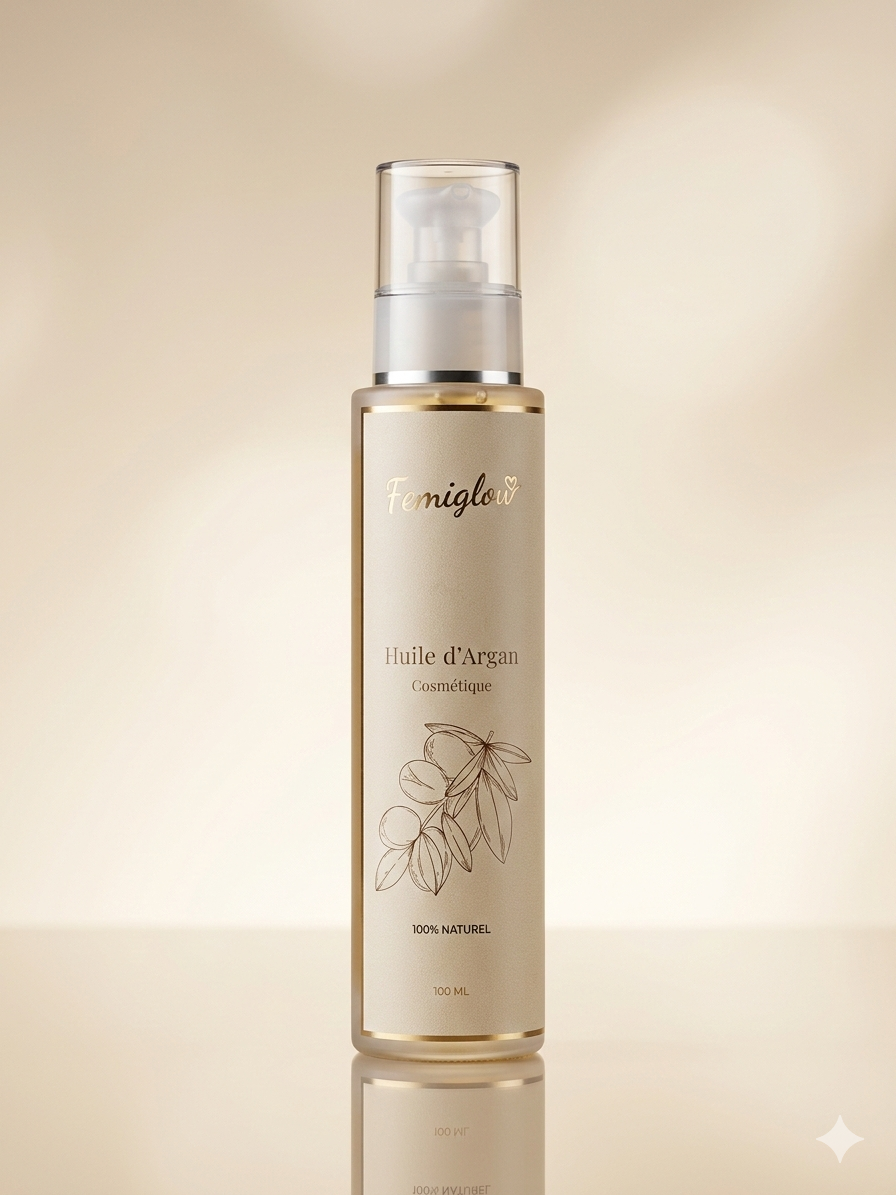 Huile d’Argan Cosmétique Pressée à Froid – Peau & Cheveux Sublimés