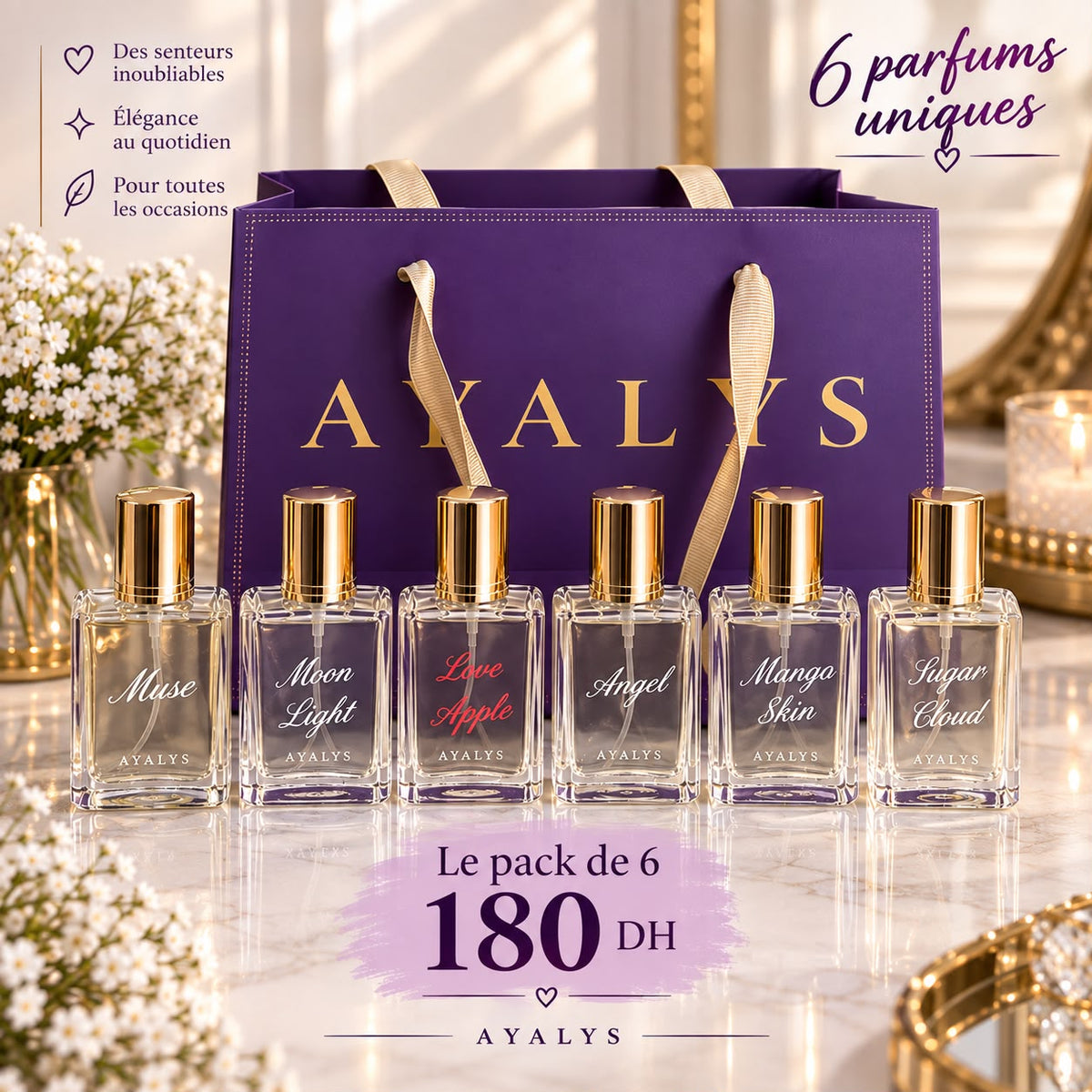 Pack 6 parfums miniature 15ml - AYALYS