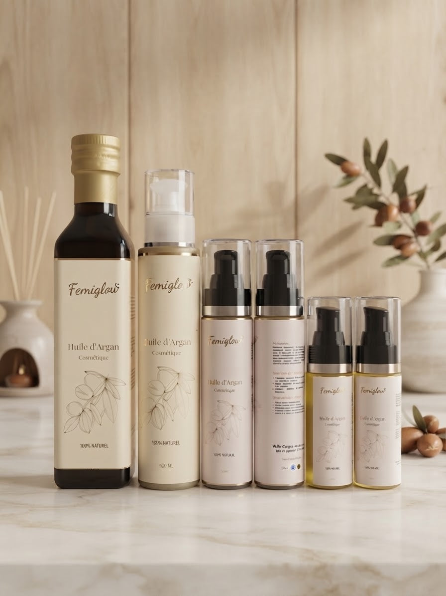 Huile d’Argan Cosmétique Pressée à Froid – Peau & Cheveux Sublimés