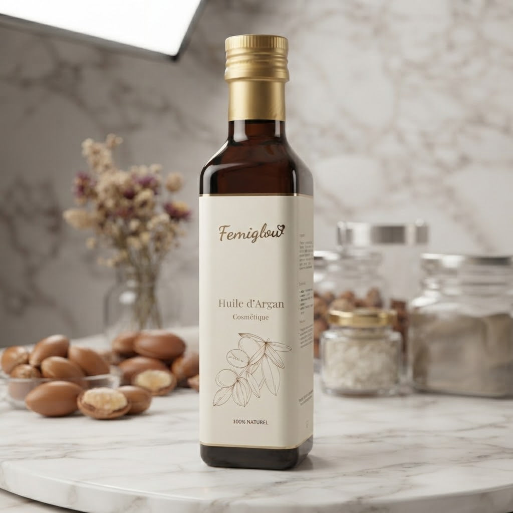 Huile d’Argan Cosmétique Pressée à Froid – Peau & Cheveux Sublimés