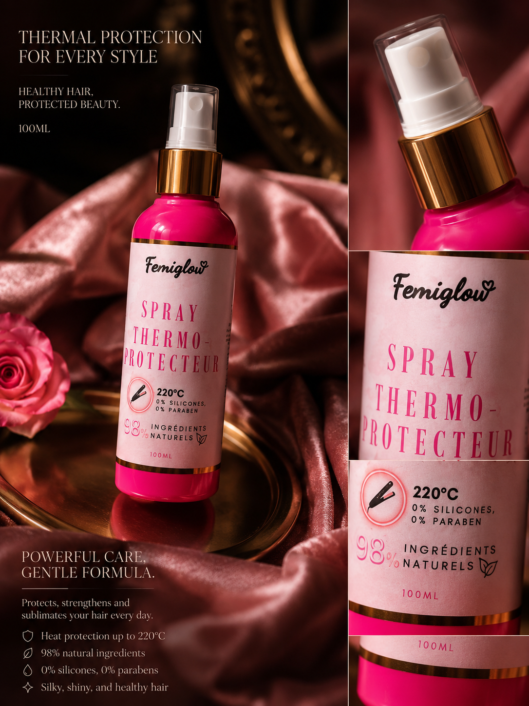 Spray Thermo-Protecteur Femiglow – Protection & Brillance