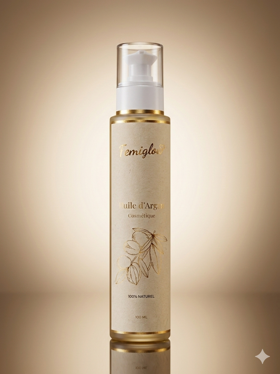 Huile d’Argan Cosmétique Pressée à Froid – Peau & Cheveux Sublimés