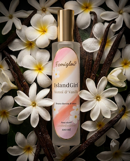IslandGirl – Brume Corps & Cheveux Monoï Vanille - 100ml | Édition Limitée 🌴✨